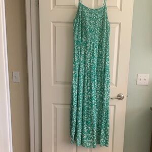 Green Floral Maxi Dress